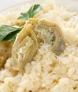 Spring Risotto with Artichokes & Feta