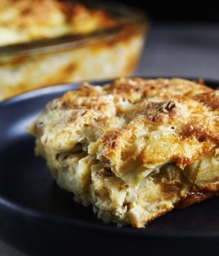 Tinos Artichoke Bread Pudding