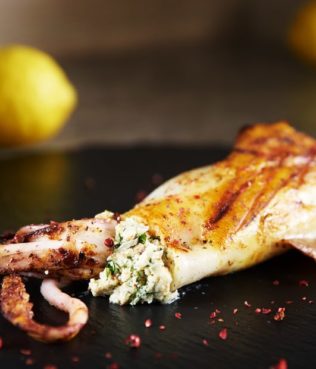 Baked Feta-Stuffed Calamari