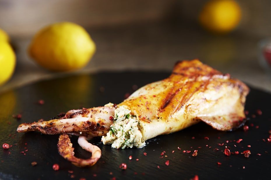 Baked Stuffed Squid