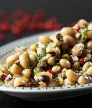 Mavromatika Salata - Black Eyed Pea Salad, Mastiha Vinaigrette