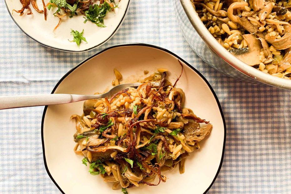 Mushroom “Kritharoto” with Orzo