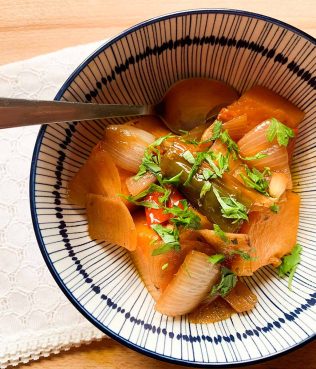 Winter Soufico - Ikarian Pumpkin Stew with Dried Chiles