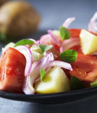 Naxos Potato Salad with Tomatoes and Sardines