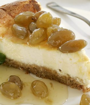 Greek Yogurt Cheese Cake with Mastiha  or Ouzo Cookies and Spoon Sweets