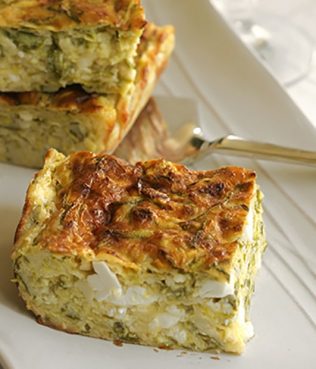 Phyllo-less Zucchini Pie from Chalkidiki
