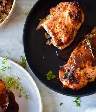 Roasted Turkey Breasts with My Mother’s Stuffing