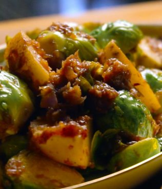 Roasted Brussels Sprouts and Potatoes