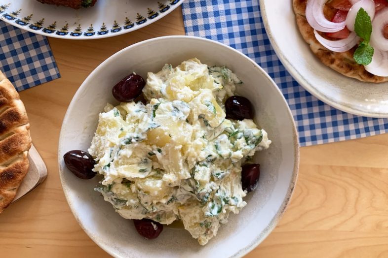 Potato Salad With Greek Yogurt Herb Mayo Diane Kochilas