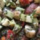 Greek baked biftekia with Briam.