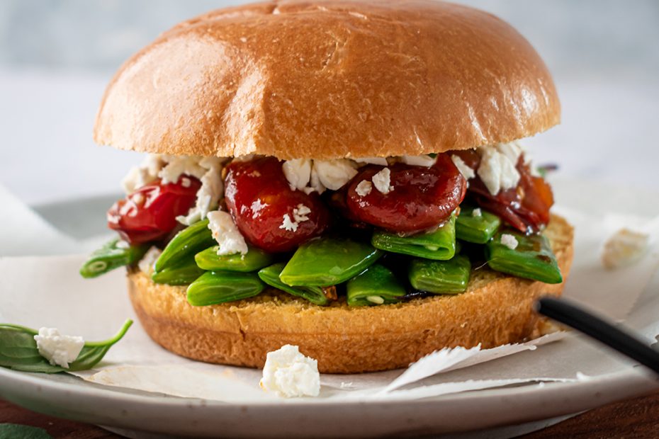 Greek Bean Feta Sandwich