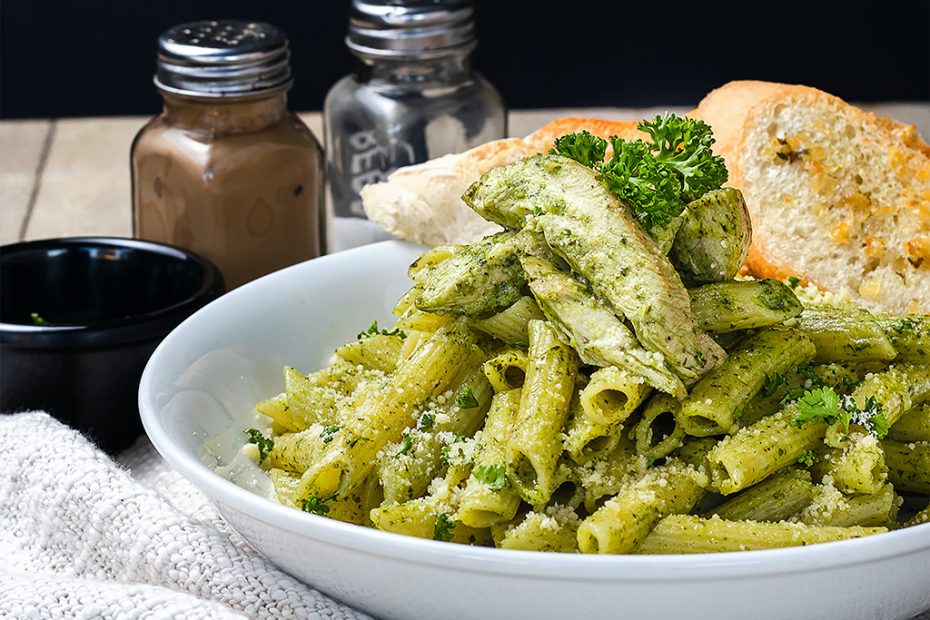 pistachio pesto with greens