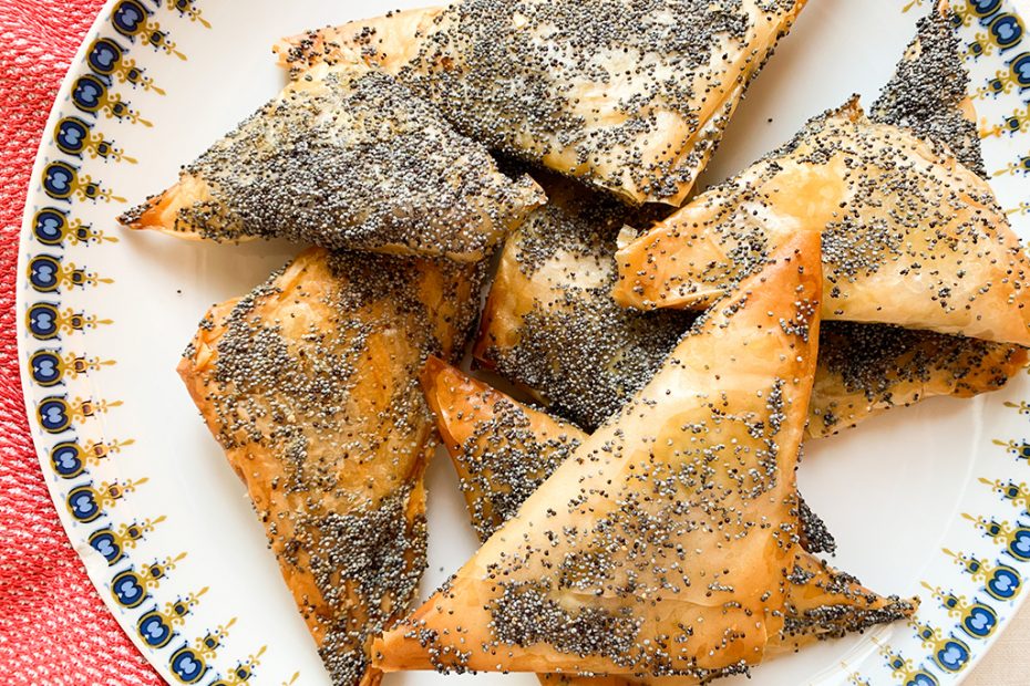 Sweet Potato Feta Phyllo Triangles
