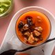 Greek Salad Gazpacho with Kalamata Olive Croutons Recipe