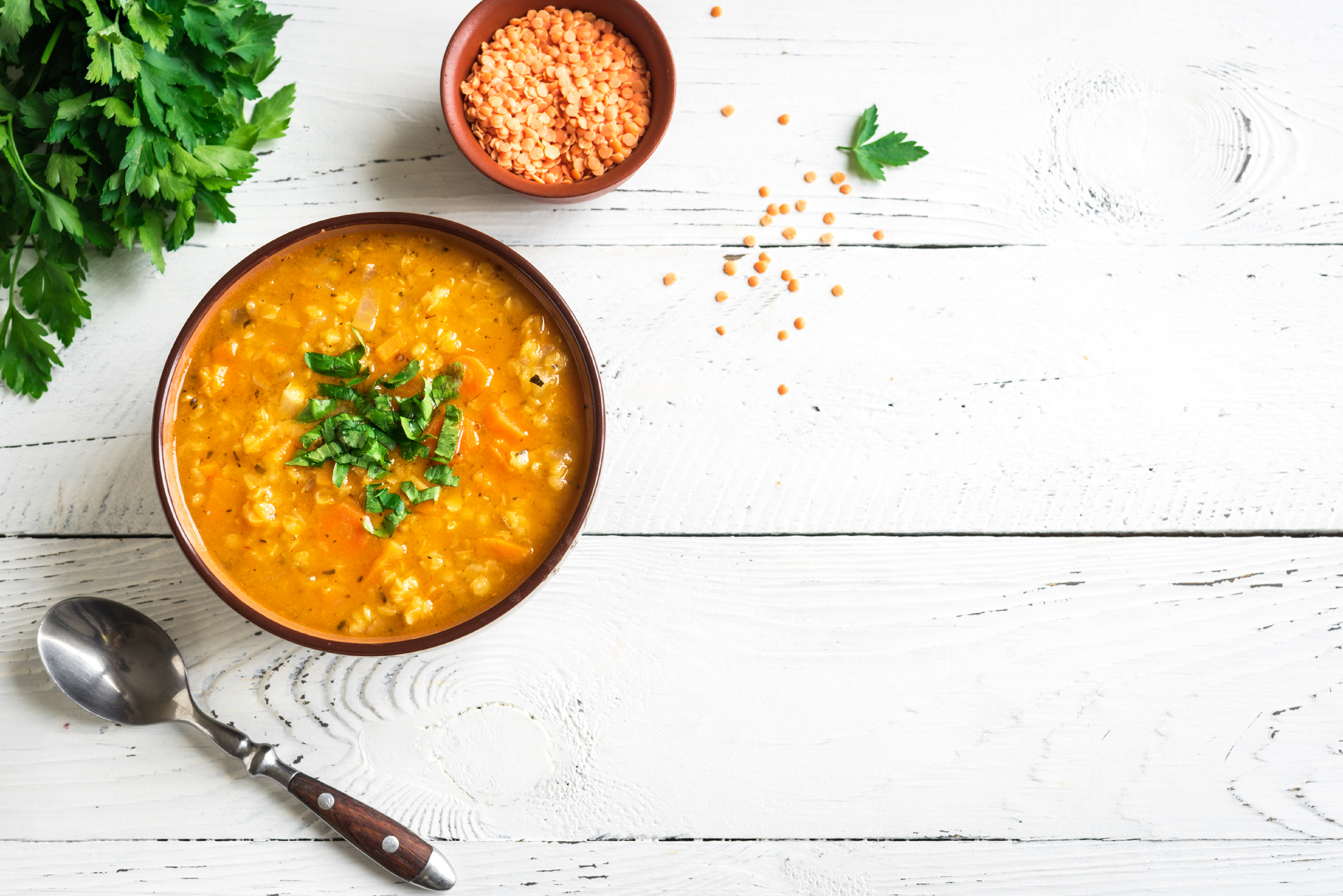 Red Lentil Soup with Tomato Paste, Herbs & Spices | Mediterranean Diet,  Healthy Greek & Blue Zone Ikaria Longevity Recipes by Diane Kochilas