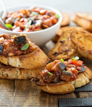 Caponata on Toast