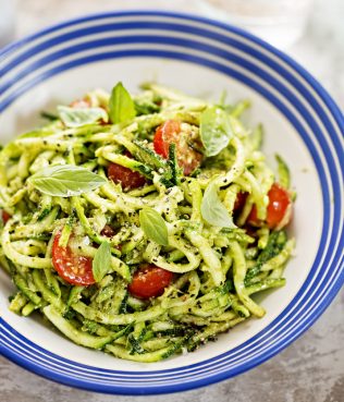 RAW ZUCCHINI “SPAGHETTI” TWO WAYS