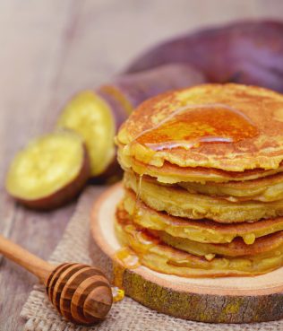 SWEET POTATO PANCAKES WITH GREEK YOGURT