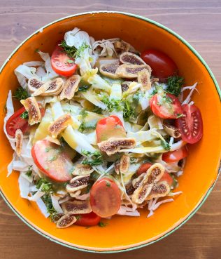 Cabbage-Fig Salad with Grape Molasses Vinaigrette