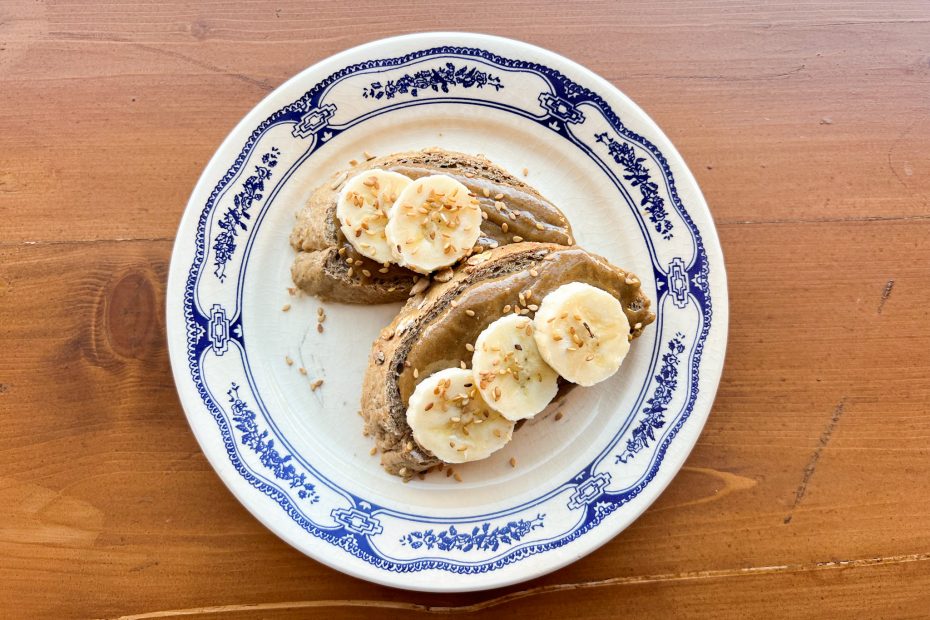 tahini honey toast