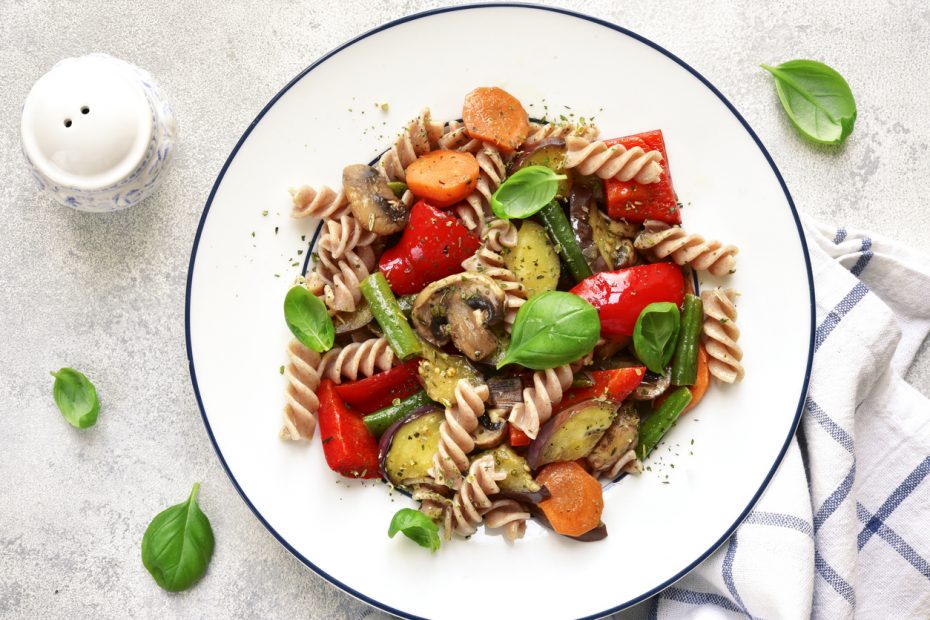 Whole Wheat Fusilli With Grilled Vegetable