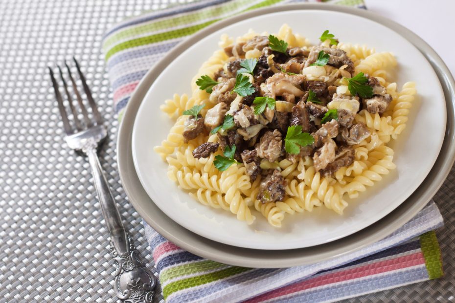 Fusilli with Morels