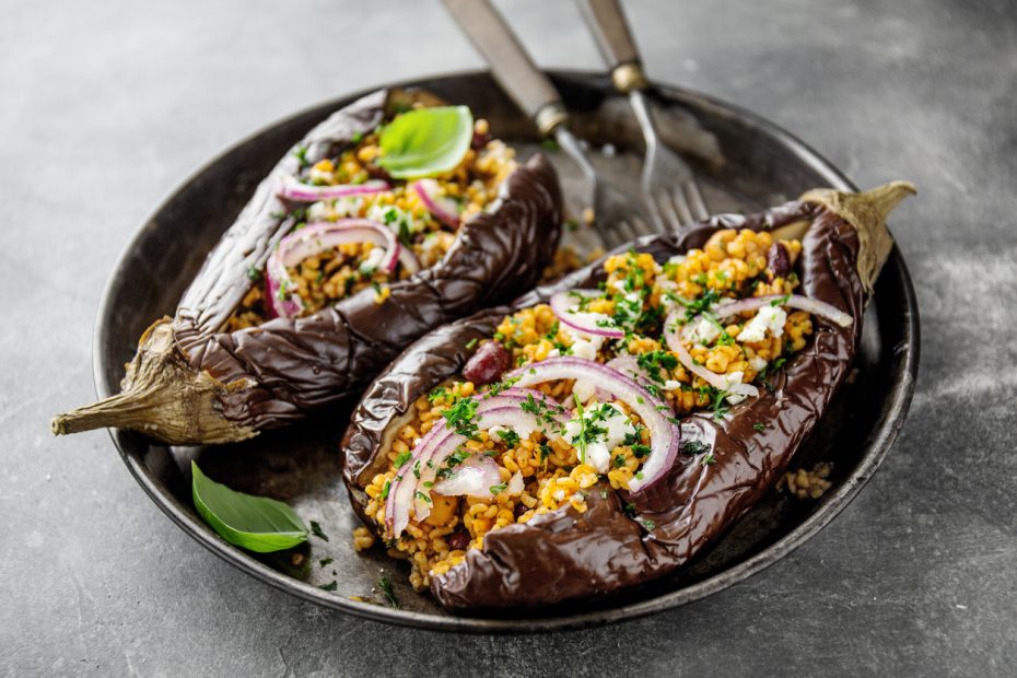 Eggplant Stuffed With Bulgur