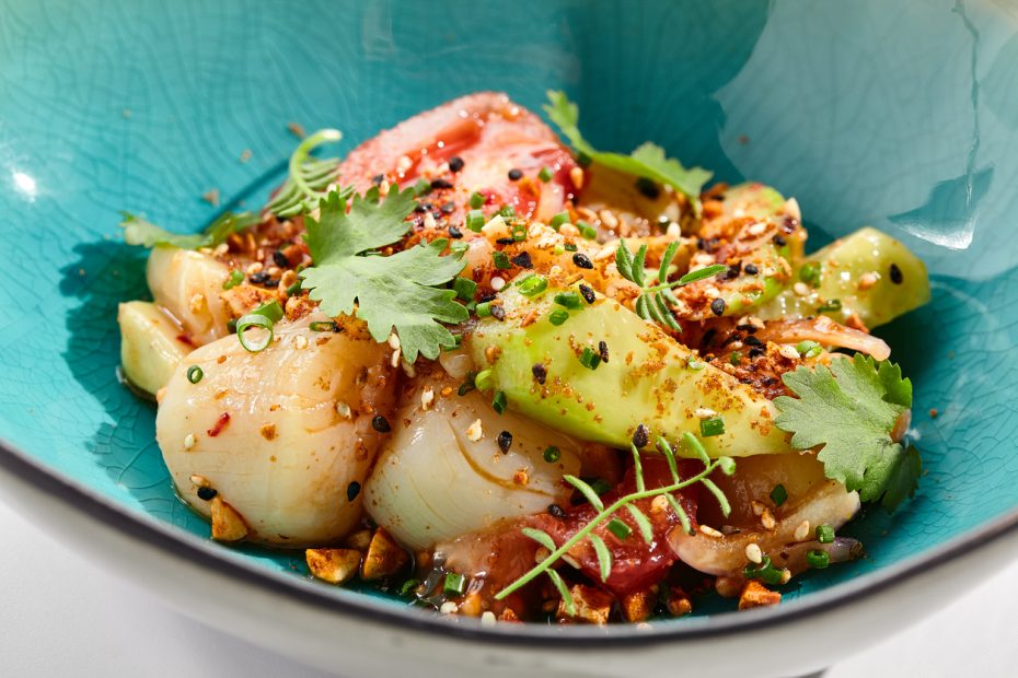 Summer Scallop Salad With Microgreens