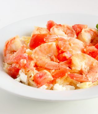 Shrimp Saganaki Orzo