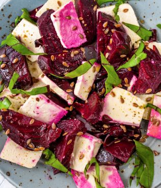 Tofu Beet Caprese