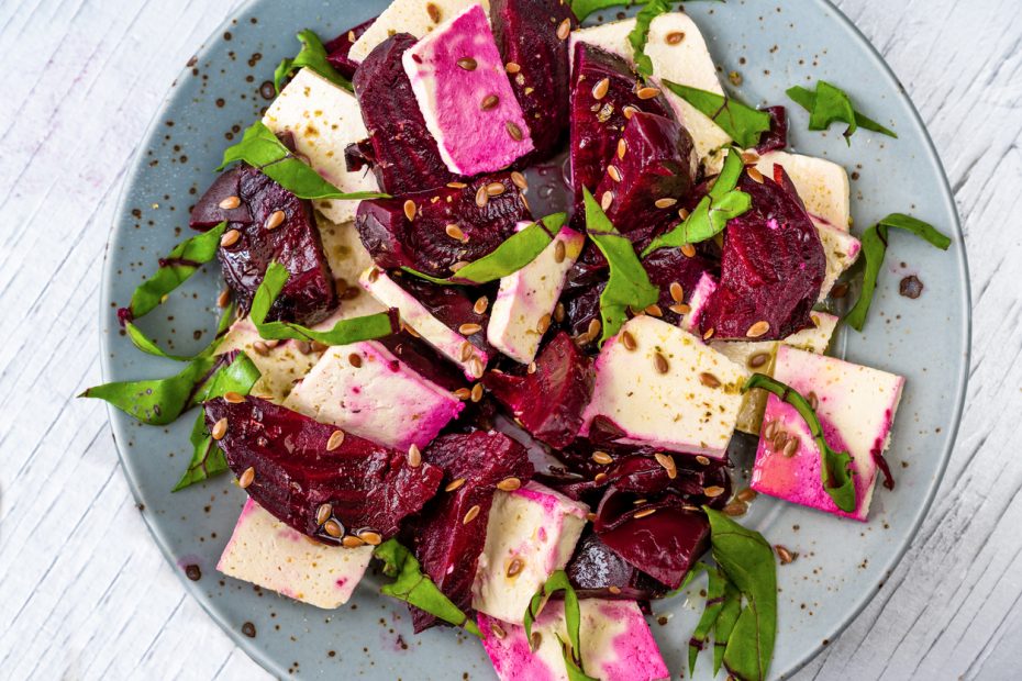 Tofu Beet Caprese