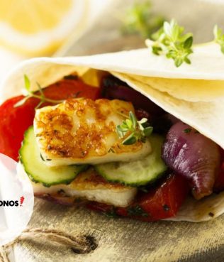 Grilled Vegetable-Halloumi Wrap