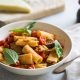 Rigatoni with Olives, Eggplants and Manouri Cheese