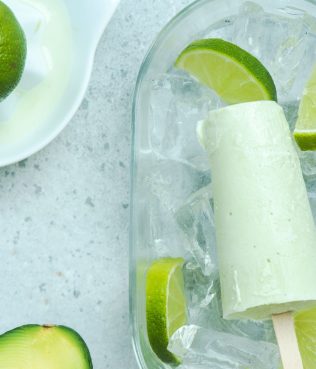 Vegan Lime Avocado Ice Pops