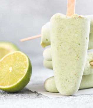 SUGAR-FREE DAIRY FREE AVOCADO LIME ICE POPS