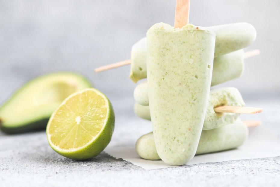 Sugar-free Dairy Free Avocado Lime Ice Pops