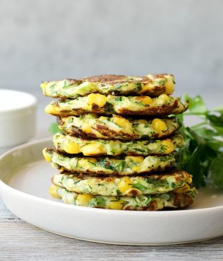 Zucchini Patties with Corn & Herbs