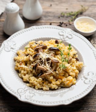 PEARL BARLEY RISOTTO WITH MUSHROOMS