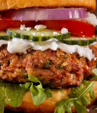 Greek Salad Lamb Burgers