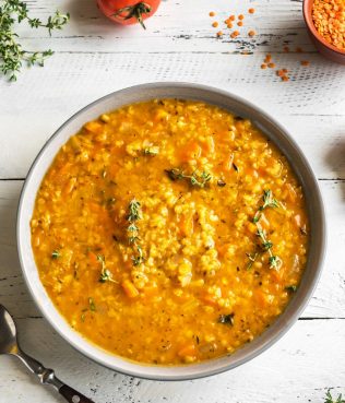 RED LENTIL SOUP WITH MOROCCAN SPICES