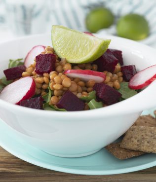 Lentil and Beet Salad with Feta and Lime