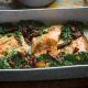 Pan seared salmon with spinach and sundried tomatoes