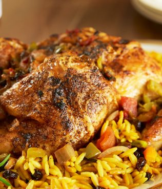 Spiced Roasted Chicken With Toasted Orzo