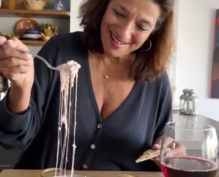 Feta-Graviera Melt with Red Wine