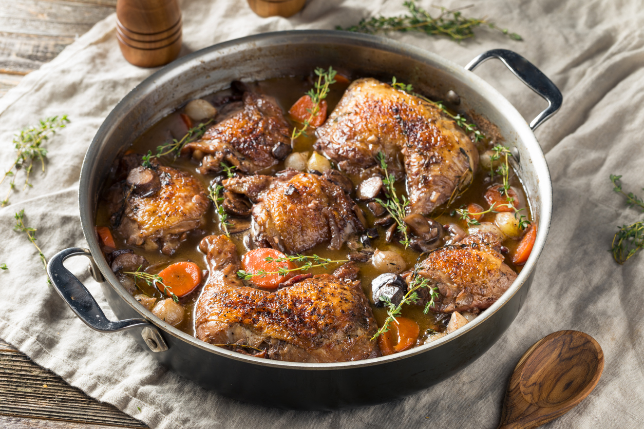 Rooster Braised in Wine, Kokoras Krasato