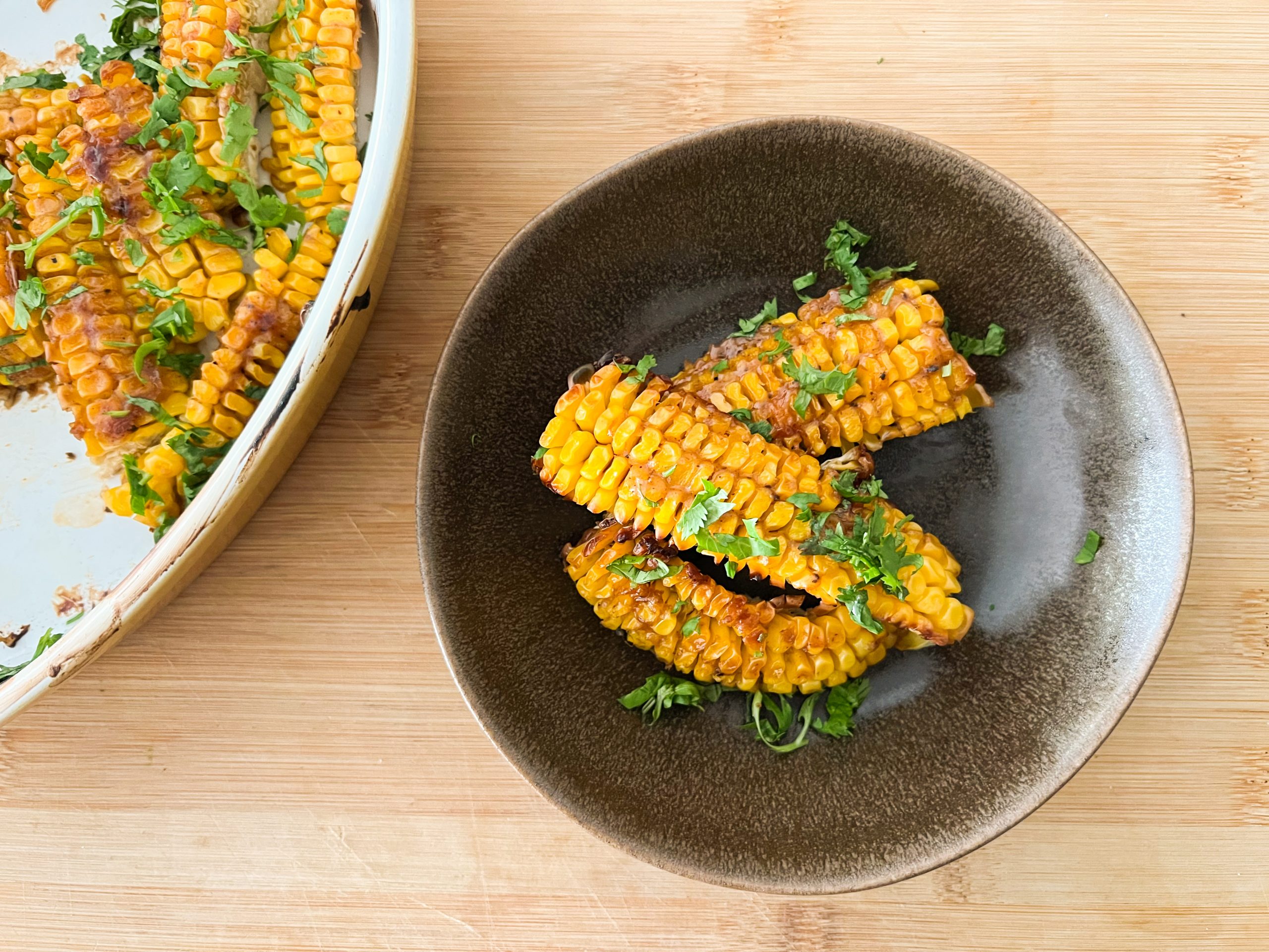 Roasted Corn Ribs with Greek Honey