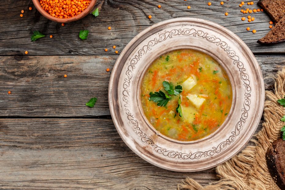 Spiced Carrot-Red Lentil soup