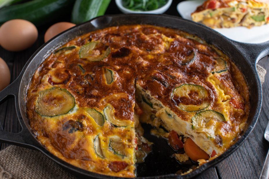 Frittata with mediterranean vegetables