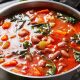 Vegetable Soup With Borlotti Beans