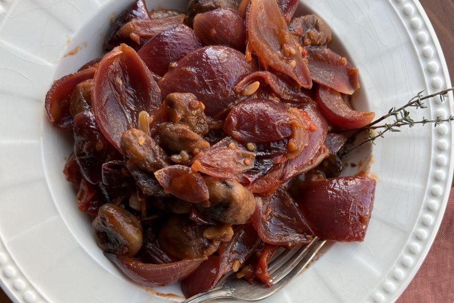 Jammy Braised Chestnuts With Fresh Tomatoes & Herbs